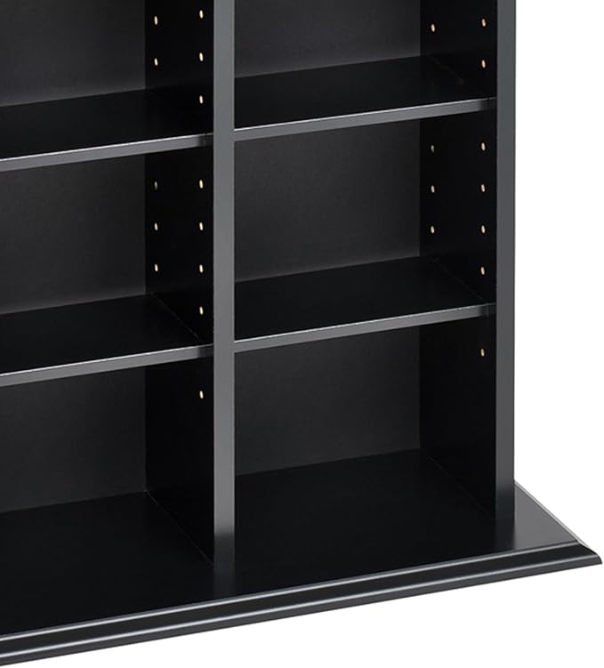Prepac 2 Column Tall Cabinet Media Storage, 22" Wide, Black
