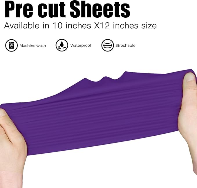 JANDJPACKAGING Purple Heat Transfer Vinyl HTV for T-Shirts 12 x 10 Inches 10 Pack Purple Iron on Vinyl
