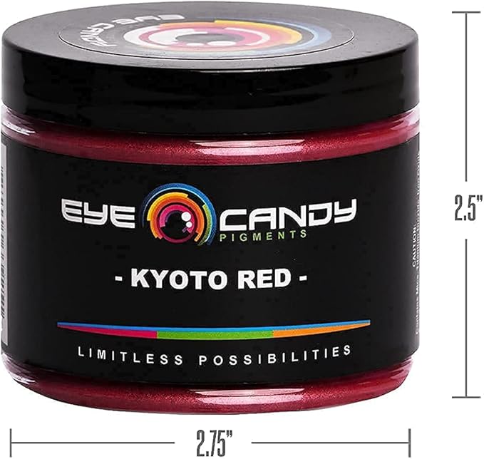 Eye Candy Pigments Premium Red Mica Powder - Kyoto Red (50gr) - for Epoxy, Resin, Soap, Paint, Woodworking, Acrylic Pouring, Bath Bombs, Fishing Lures - DIY Arts and Crafts Additive