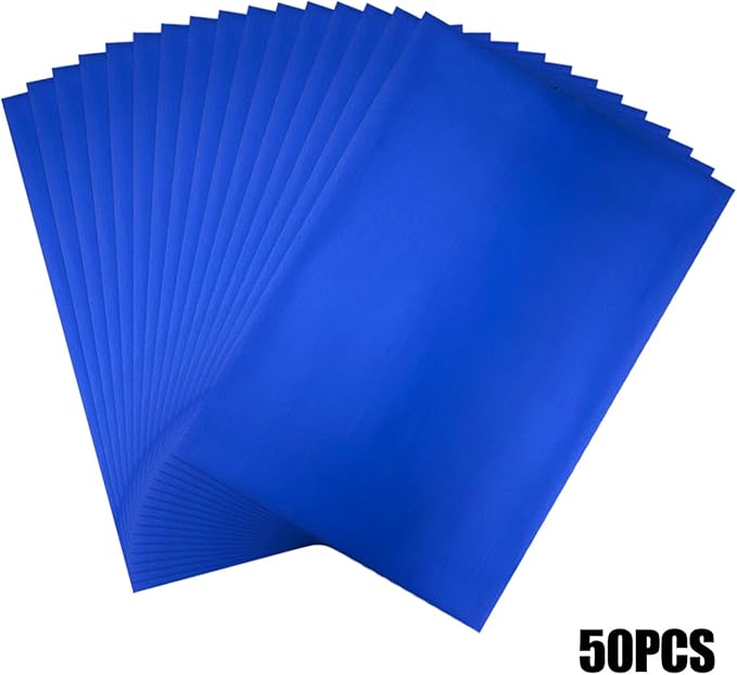 Briartw 20x29cm Hot Foil Paper 50 Sheets Pack Toner Reactive Foil Hot Stamping Foil Paper by Laser Printer and Laminator for Scrapbooking Craft Cardmaking DIY Album (Royal Blue, 50 Sheets)