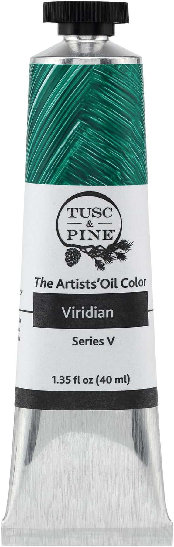 Tusc & Pine Artist Oil Paint - Viridian, 40 ml, Non-Yellowing, Rich & Creamy Consistency, Maximum Pigment Load, Small Batch Milled Oil Paints Made in the USA for Professional Artists