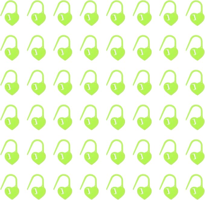 uxcell 200pcs Stitch Markers for Crocheting, Heart Shaped Crochet Marker Needle Clip Counter for Knitting Clothing Tag DIY Craft,Fluorescent Green