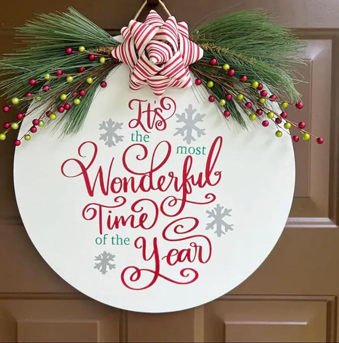 Christmas Stencils for Painting on Wood 12inch Large Christmas Stencil Xmas Holiday Stencils for Door Hanger/Pillow Cover/Wood Sign/Glass Block Decor
