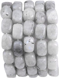 Natural Spectrolite Cuboid Stone Loose Semi Gemstone Beads for Jewelry Making 8mmx12mm 38cm/Strand