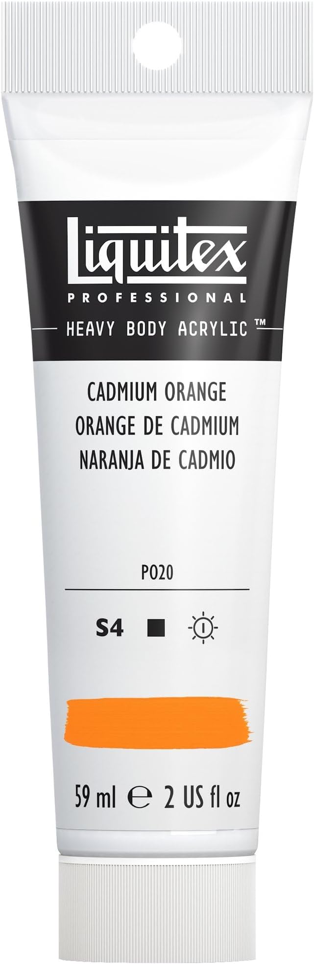 Liquitex Professional Heavy Body Acrylic Paint, 2-oz (59ml) Tube, Cadmium Orange