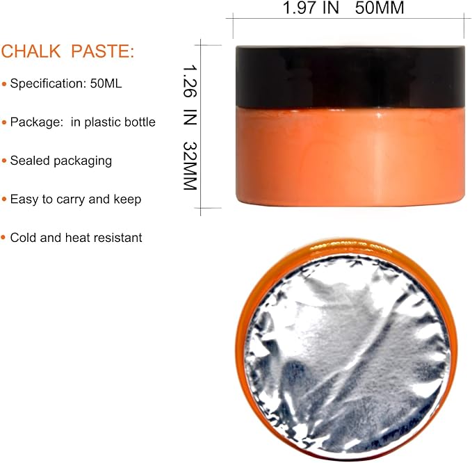 Neutral Chalk Paste for Farm Stencils 6PCS with 3 Mini Squeegee, Screen Printing Ink, Chalk P aste for Stencils, Handmade DIY Home