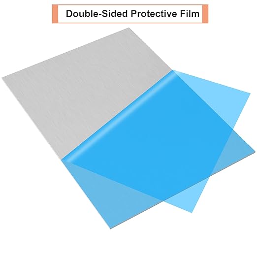 6061 T651 Aluminum Sheet Metal 11 x 15 x 1/8 (0.125”) Inch Heat Treatable Rectangle 3MM Flat Plain Aluminum Metal Plate for Crafting, Industrial, Covered with Protective Film