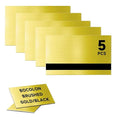 5 PCS Laser Engraving Double Color ABS Plastic Sheet,Two-Tone Laserable Engraving Plastic Sheets for Name Badge,Office Label,Laser Artistic Product,Size 7.8" x 11.73",Brushed Golden/Black