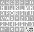 Alphabet Letter and Number Stencils 7 Inch - 40 Pack Large Letters and Numbers Stencil Templates with Signs for Painting on Wood, Reusable Letter Stencils for Chalkboard Signs & Wood Wall Art