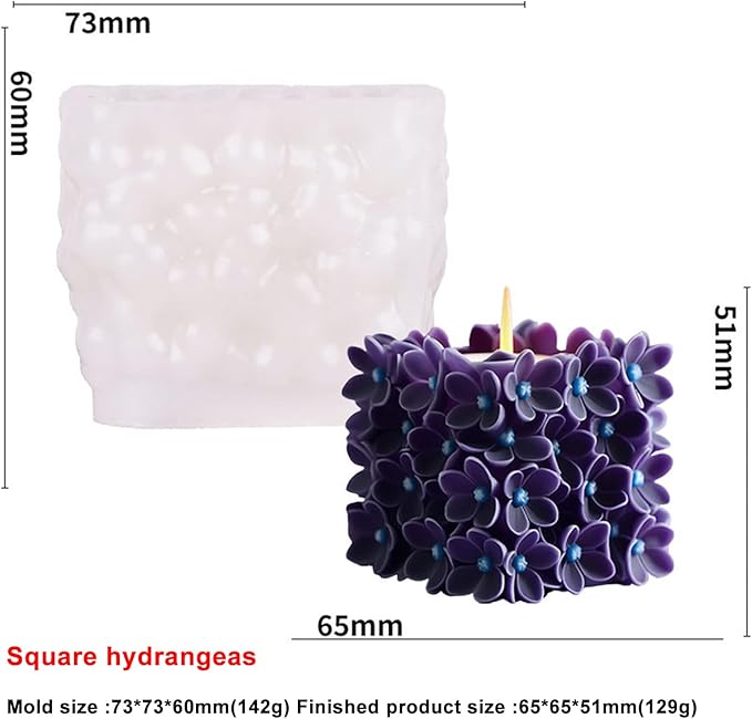 Peony Bouquet Candle Soap Molds, 3D Peony Silicone Mold for Epoxy Resin Casting, Silicone Mold for Resin Casting DIY Plaster Polymer Clay Home Decoration