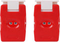 RUIAN Knitting Counter Stitch Needle Marking Tool Mini Crochet Stitch Counter Knitting Stitch Counter Plastic Knit Stitch Counter (2Pcs,Red)
