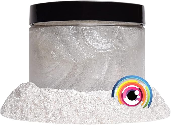 Eye Candy Pigments Premium White Mica Powder - Airi White (50gr) - for Epoxy, Resin, Soap, Paint, Woodworking, Acrylic Pouring, Bath Bombs, Fishing Lures - DIY Arts and Crafts Additive