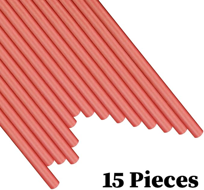 Wax Seal Sticks, Afobby 15 Pieces Glue Gun Sealing Wax Sticks for Wax Seal Stamp, Red Orange Wax Sealing Sticks for Wedding Invitations, Cards, Envelopes