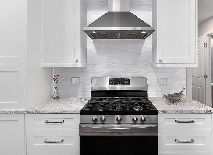 4 Pieces Peel and Stick Backsplash for Kitchen, 3" x 6" PVC Subway Tile 2025 Upgraded Dolomite Star Gray Backsplash Stick on Tile Elevate Kitchen Fireplace RV