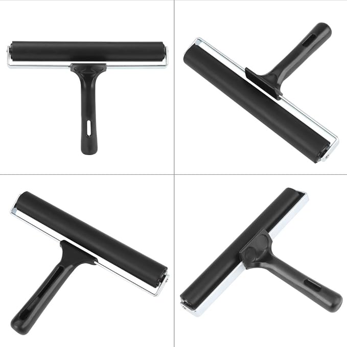 7.8 Inch Soft Rubber Brayer,Rubber Brayer Roller Paint Brush Ink Applicator Art Craft Oil Painting Tool