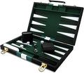 Backgammon Set - Classic Board Game with Premium Leather Case - Portable Travel Strategy Backgammon Game Set for Adults, Kids (18inch, Black)