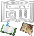 Book Cutting Dies,Bookmarks Tags Banner Die Cuts Metal Embossing Stencils Template Mould for Card Scrapbooking and DIY Craft Album Paper Card Decor
