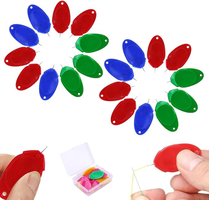 Sewing Machine Needle Threader,2024 New Plastic Needle Threaders,Simple Needle Threader Tool for Hand Sewing,Simple Quick Sewing Machine Needle Threader (Random Color) (20 PCS)