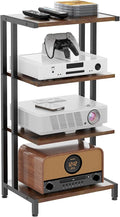 X-cosrack 4-Tier AV Media Stand Corner Shelf Wooden Corner Shelves Component Cabinet Stereo Audio Rack Stand Tower Perfect for DVD Players:Game Console:TV Box:Cable Box:WiFi Router