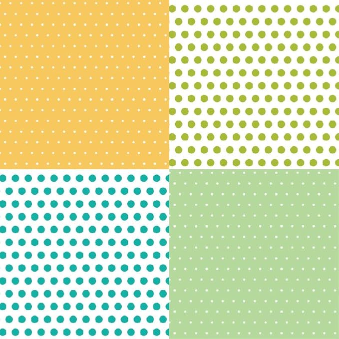 Pattern Paper Pad 6x6 - Spring Summer Brights Basics Spots Scrapbooking Card Making Craft, Single-Sided Scrapbook Premium Paper Collection, Cute Origami Paper Decoration Supplies – 24pcs