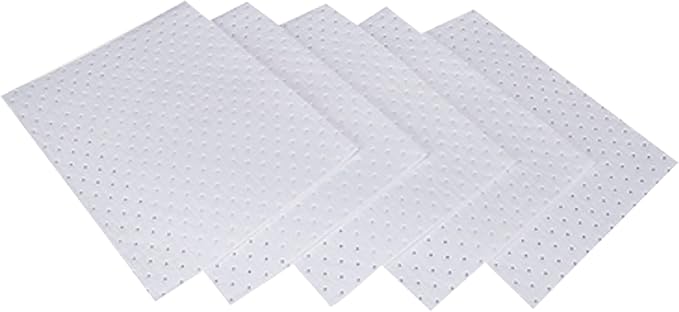 Aain Oil Absorbent Mat Pad, Heavy weight Economical Oil Absorbent Pads,Absorbs Liquids,20" Length x 15" Width, White.