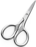Stainless Steel Small Scissors with Textured Handle - All Purpose for Arts, Crafts, Sewing, Office & Kitchen, Sharp & Durable Cutting Tools