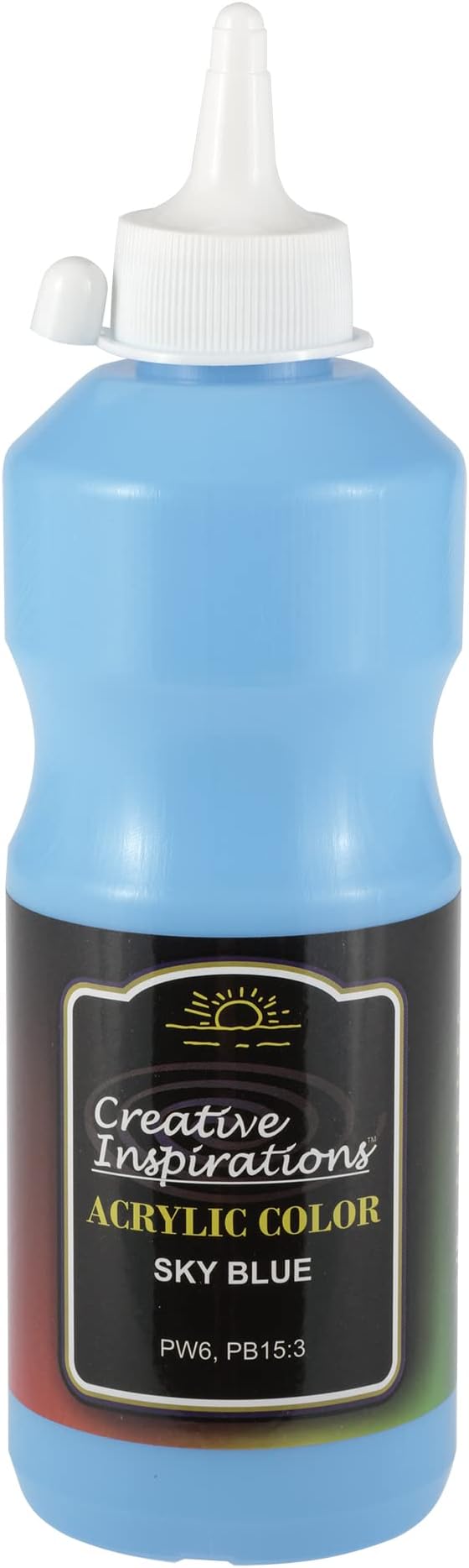 Creative Inspirations Acrylic Paint - Sky Blue - 500 mL Bottle - Smooth & Creamy Consistency, Vibrant Pigmentation, Great Coverage for Artists - Clean Up with Soap & Water
