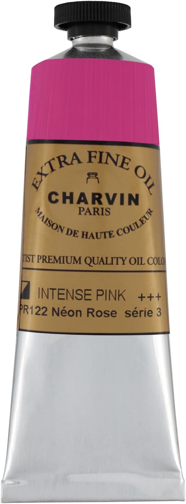 Charvin Extra Fine Oil Paint, Intense Pink 60 ml - Triple-Milled, Rich Texture, Poppy Oil-Based, Light-Fast, Handmade, Archival Quality