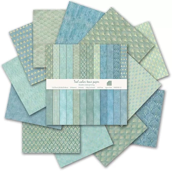 Boho Scrapbook Paper Vintage Flower Pattern Papers Pad 12×12,24 Sheets Double-Sided Bobo Floral Scrapbooking CardStock Paper Pad for Holiday Cardmaking DIY Origami Papers.