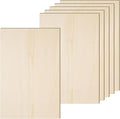 6 Pack 10.7 x 7 x 1/4 Inch-6mm Thick Basswood Sheets for Crafts Unfinished Plywood Sheets Rectangular Wood Panel Boards for DIY Laser Project, Wood Burning, Engraving, Architectural Models, Staining