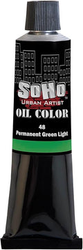 Soho Urban Artist Oil Paint - Permanent Green Light, 170 ml Tube - Best Valued Oil Colors for Painting, Excellent Pigment Load