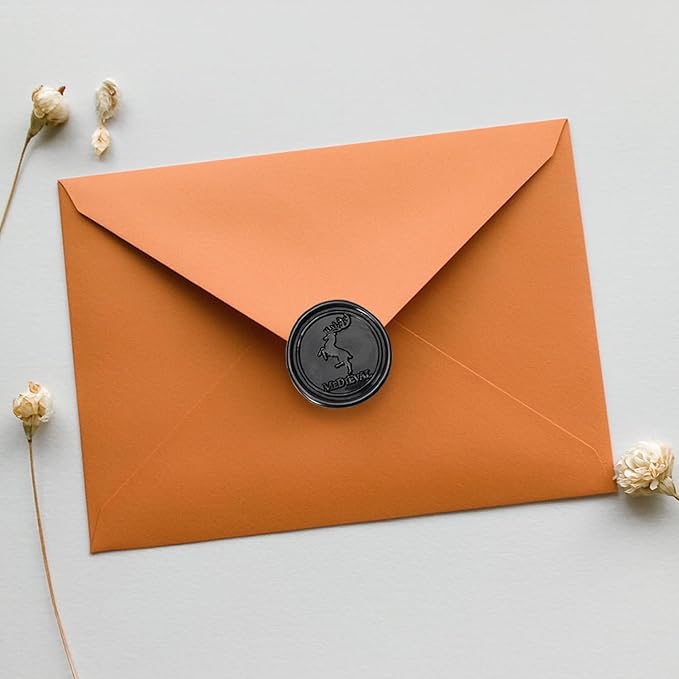 Black Large Sealing Wax Sticks for Hot Melting Glue Gun - Pack of 12 - Homemade Wax Seals for Thanks Card Envelope, Event Party Invitation, Hallowen Decors