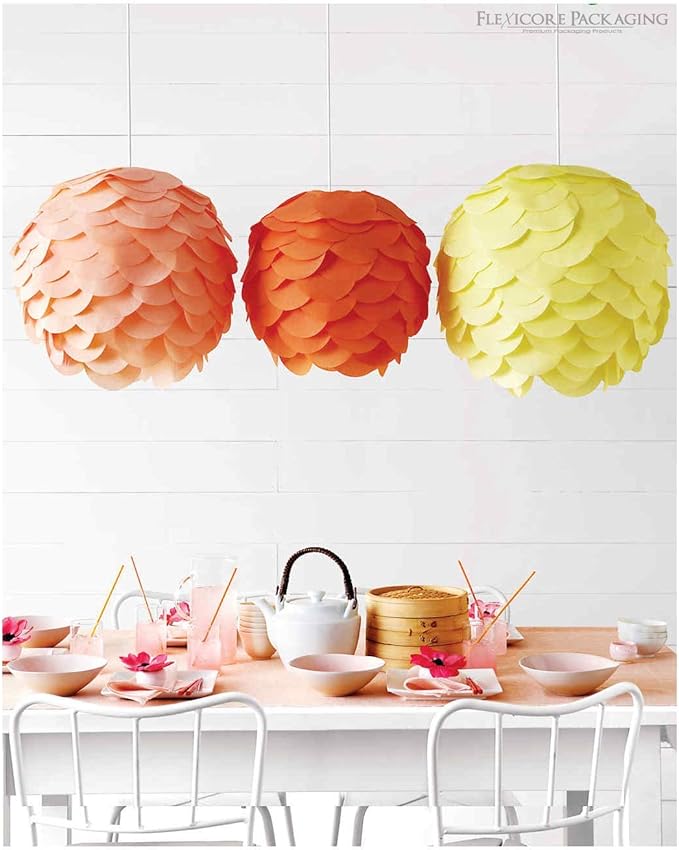 Flexicore Packaging Yellow Pin Stripe Print Gift Wrap Tissue Paper Size: 15 Inch X 20 Inch | Count: 10 Sheets | Color: Yellow Pin Stripe