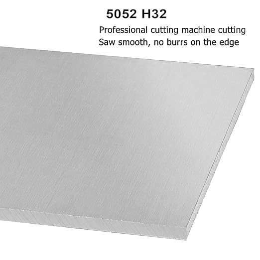 1 Pack 5052 H32 Aluminum Sheet Metal 12” x 12”x 1/16”(0.06") Flat Plain Thin Aluminum Plate Covered with Protective Film, Rectangle Metal Plate for Crafting lndustry, 1.5mm