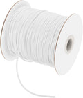 MECCANIXITY Waxed Cord 3mm Waxed Polyester Cord 44 Yard Wax String for Bracelet Making, Necklaces, Beading, Jewelry Making and DIY Crafts(White)