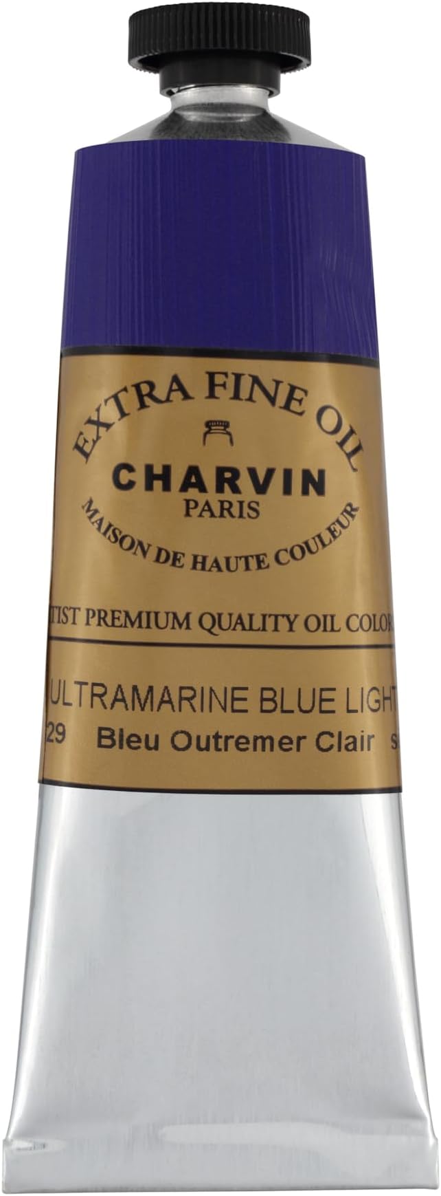 Charvin Extra Fine Oil Paint, Ultramarine Blue Light 60 mL - Triple-Milled, Rich Texture, Poppy Oil-Based, Light-Fast, Handmade, Archival Quality