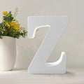 Wood Letters 4.3 Inch, White Unfinished Wood Letters for Graft, Wooden Letters for Wall Decor, Standing Letters for Bedroom, Home, Birthday, Party, DIY Graft (Z)