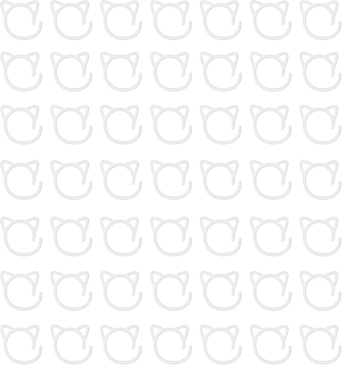 uxcell 50pcs Stitch Markers, Spiral Stitch Markers Crochet Needle Clip Counter Knit Ring Crochet Locking Sewing Accessories for DIY Handcraft Knitting and Crocheting, White