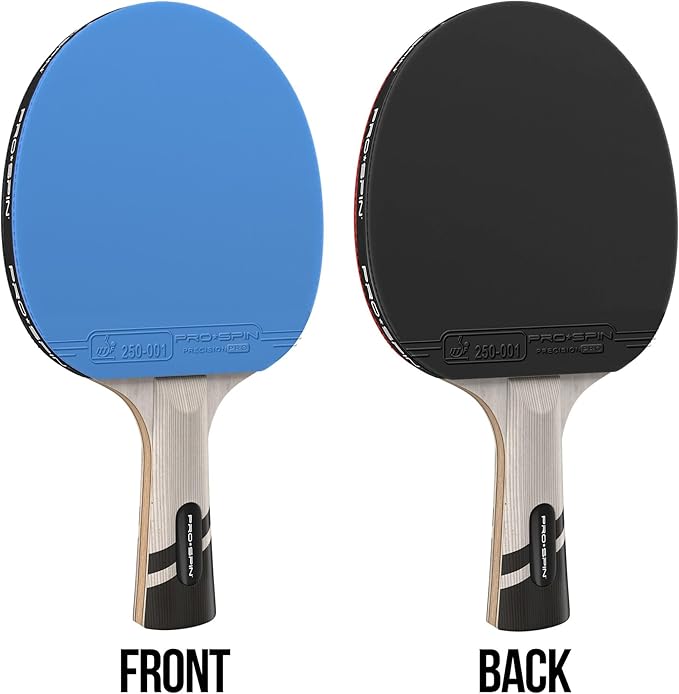 PRO SPIN Ping Pong Paddles - Professional Level Table Tennis Rackets with Carbon Fiber for Superior Control | 7-Ply Blade, Premium Rubber, 2.0mm Sponge | Includes Protector Case