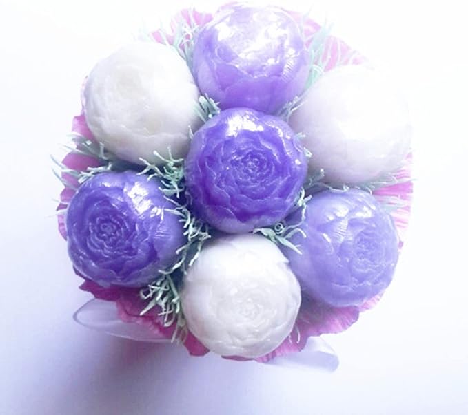 2PCS Peony Flower Silicone Candle Molds Soap Molds Fondant Chocolate Cake Candy Moulds Resin Clay Baking Pastry Tools