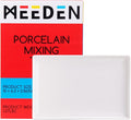 MEEDEN Ceramic Tray Palette, Ceramic Artist Paint Palette, Porcelain Mixing Tray for Watercolor Gouache Painting, Large Mixing Area White Rectangle Palette for Painting Large Artwork