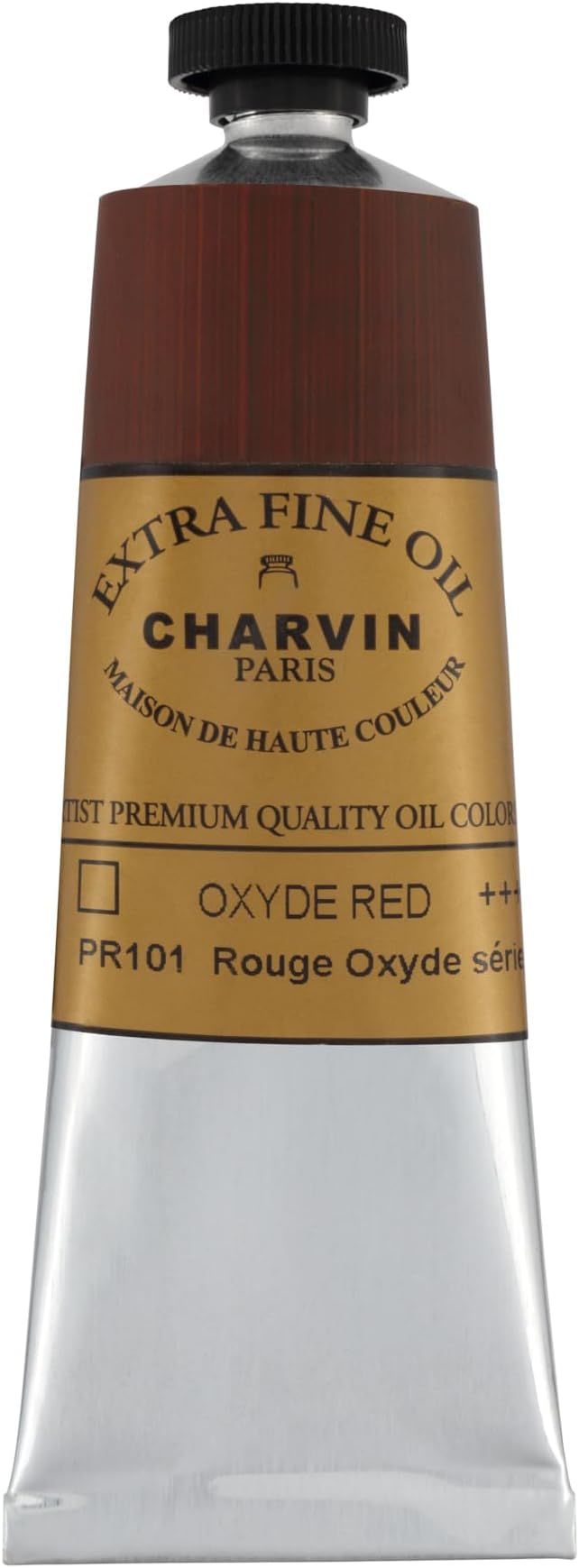 Charvin Extra Fine Oil Paint, Red Oxide 60 ml - Triple-Milled, Rich Texture, Poppy Oil-Based, Light-Fast, Handmade, Archival Quality