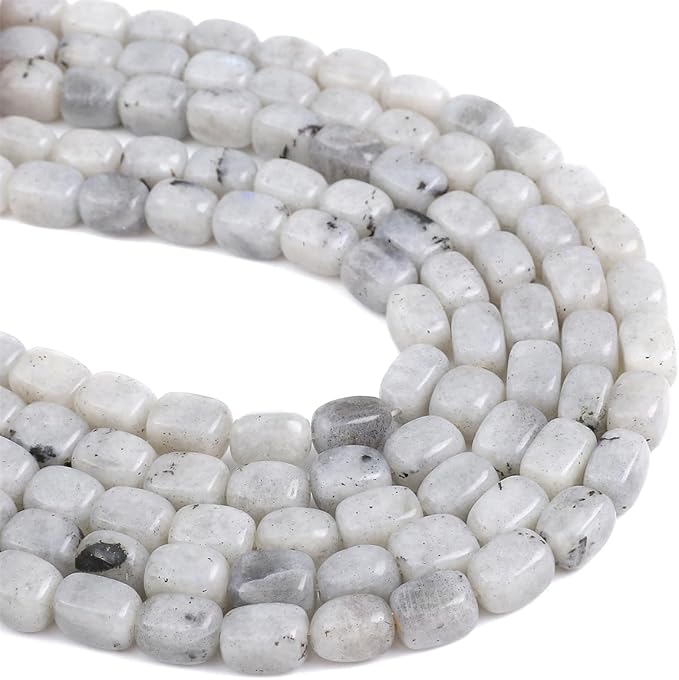Natural Spectrolite Cuboid Stone Loose Semi Gemstone Beads for Jewelry Making 8mmx12mm 38cm/Strand