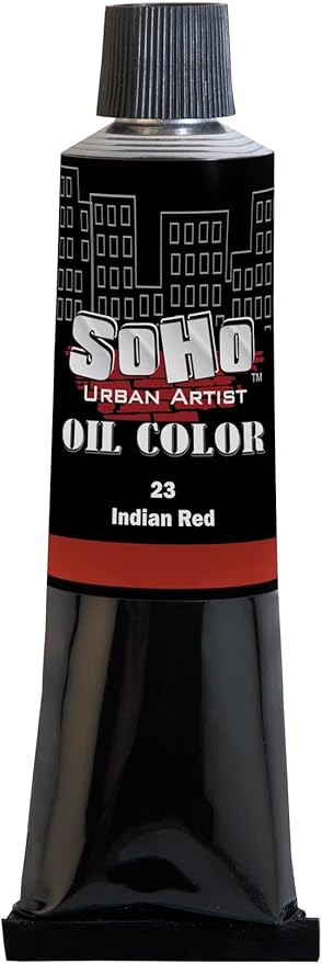 Soho Urban Artist Oil Paint - Indian Red, 170 ml Tube - Best Valued Oil Colors for Painting, Excellent Pigment Load
