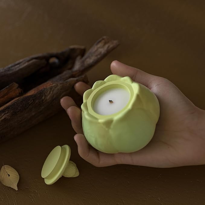 Lotus Jar Bottle Mold - Resin Casting Silicone Molds for Home Decor & Candle Making Wave Spiral Mold