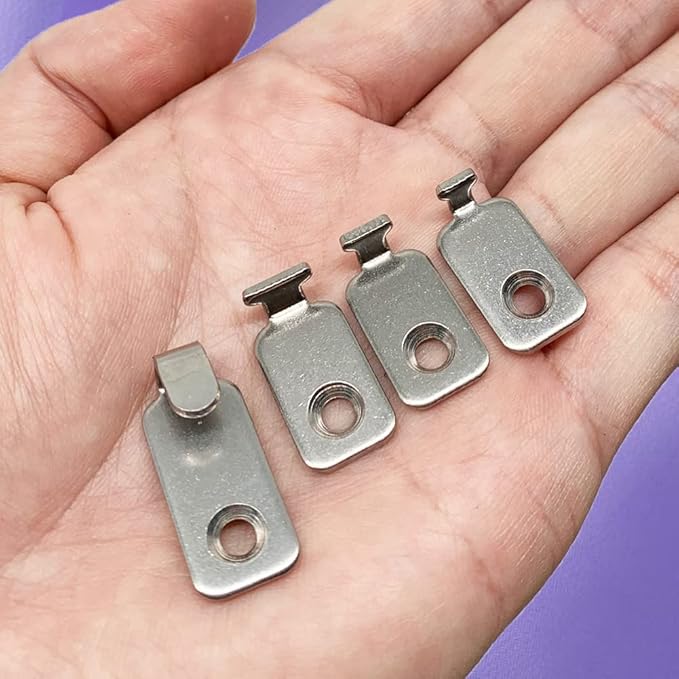 20pcs Heavy Duty Hanger 304 Stainless Steel Wall Mounted Mini J Hook for Mirror Picture Frames Hanging Wire/D Rings/Keyhole Hangers