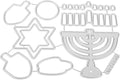 Hanukkah Metal Cutting Dies - Menorah Metal Cut Stencil for DIY Scrapbooking, Holiday Crafting, Decorative Album, and Card Making