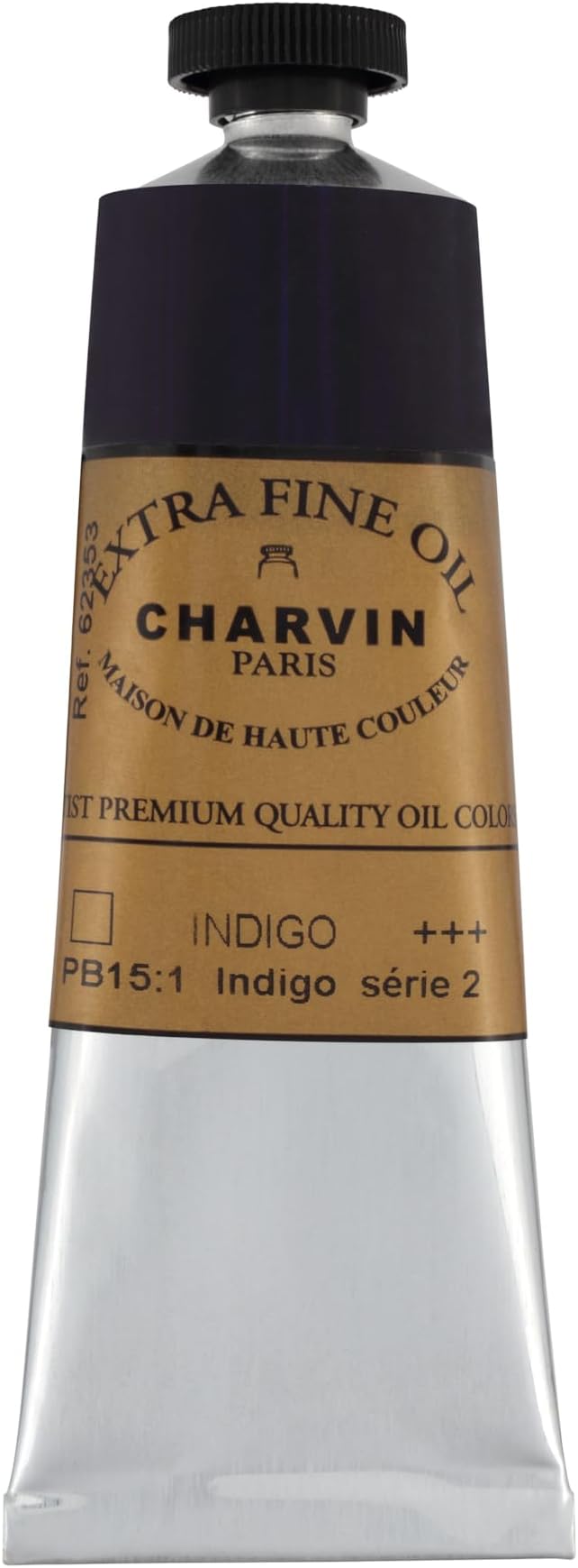 Charvin Extra Fine Oil Paint, Indigo 60 ml - Triple-Milled, Rich Texture, Poppy Oil-Based, Light-Fast, Handmade, Archival Quality