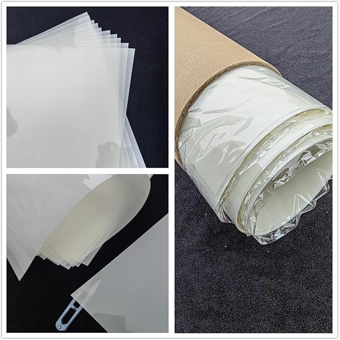 Translucent Blank Mylar Stencil Sheet for Cutting,10 Pack 12" x 24" 7.5mil/0.19mm Thick .Cutting Machines. Gift, Acetate Template Material,Craft Plastic Sheets