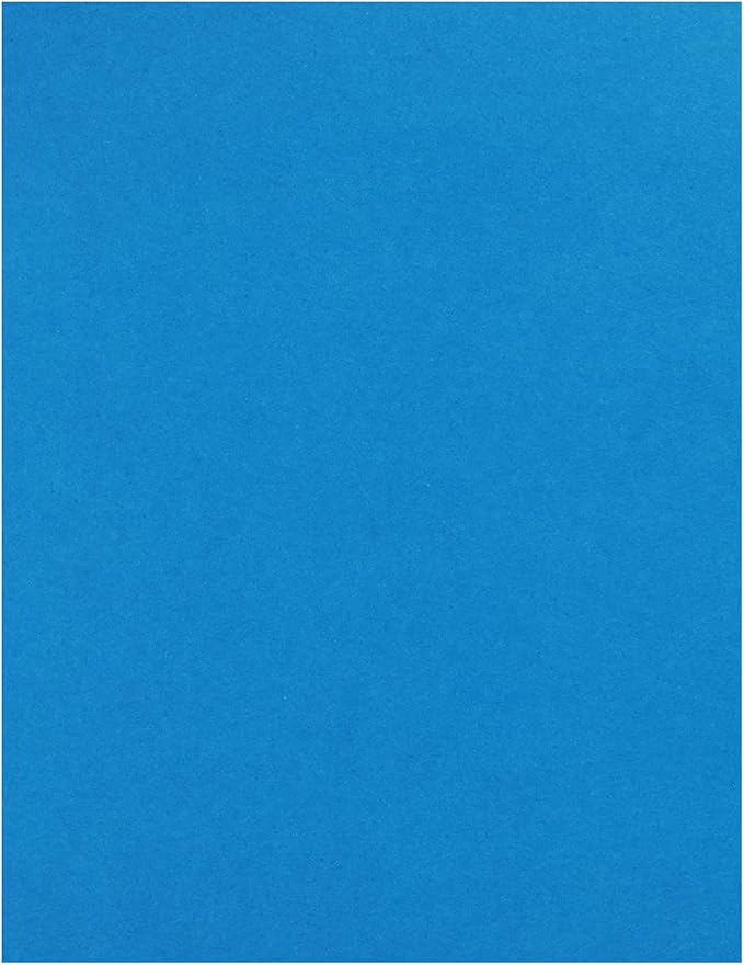 PA Paper Accents Stash Builder Cardstock 8.5" x 11" Bright Blue, 65lb Colored cardstock Paper for Card Making, Scrapbooking, Printing, Quilling and Crafts, 25 Piece Pack